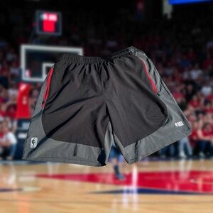 NBA Men's Black and Gray Athletic Shorts
